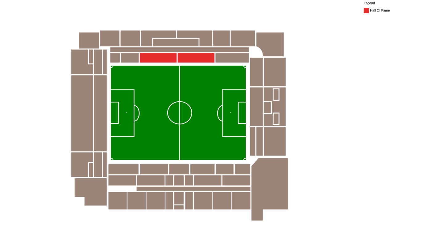 Plano de Portman Road con las categorías disponibles