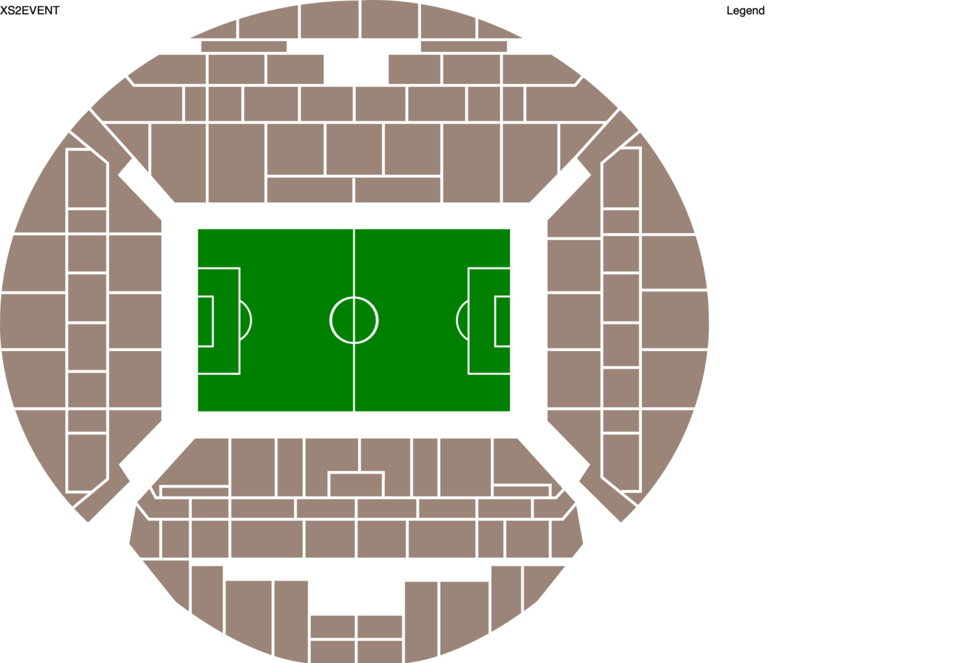 Plano de Stade Vélodrome con las categorías disponibles