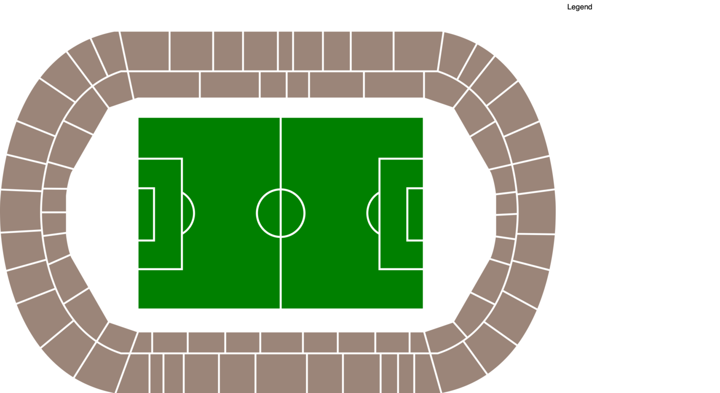 Plattegrond van Stadio Atleti Azzurri d'Italia met de beschikbare categorieën